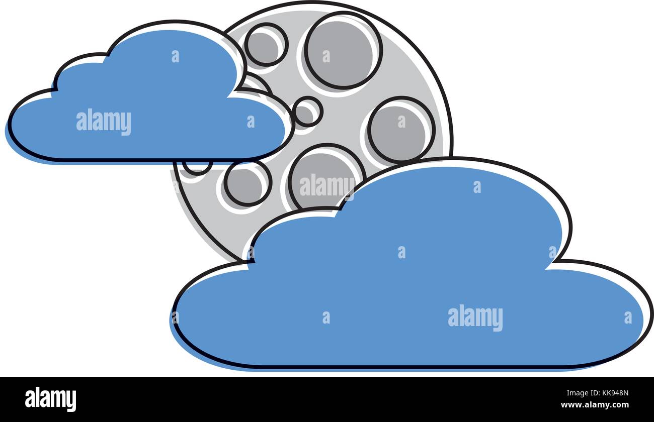cloud moon night sky nature scene Stock Vector Image & Art - Alamy