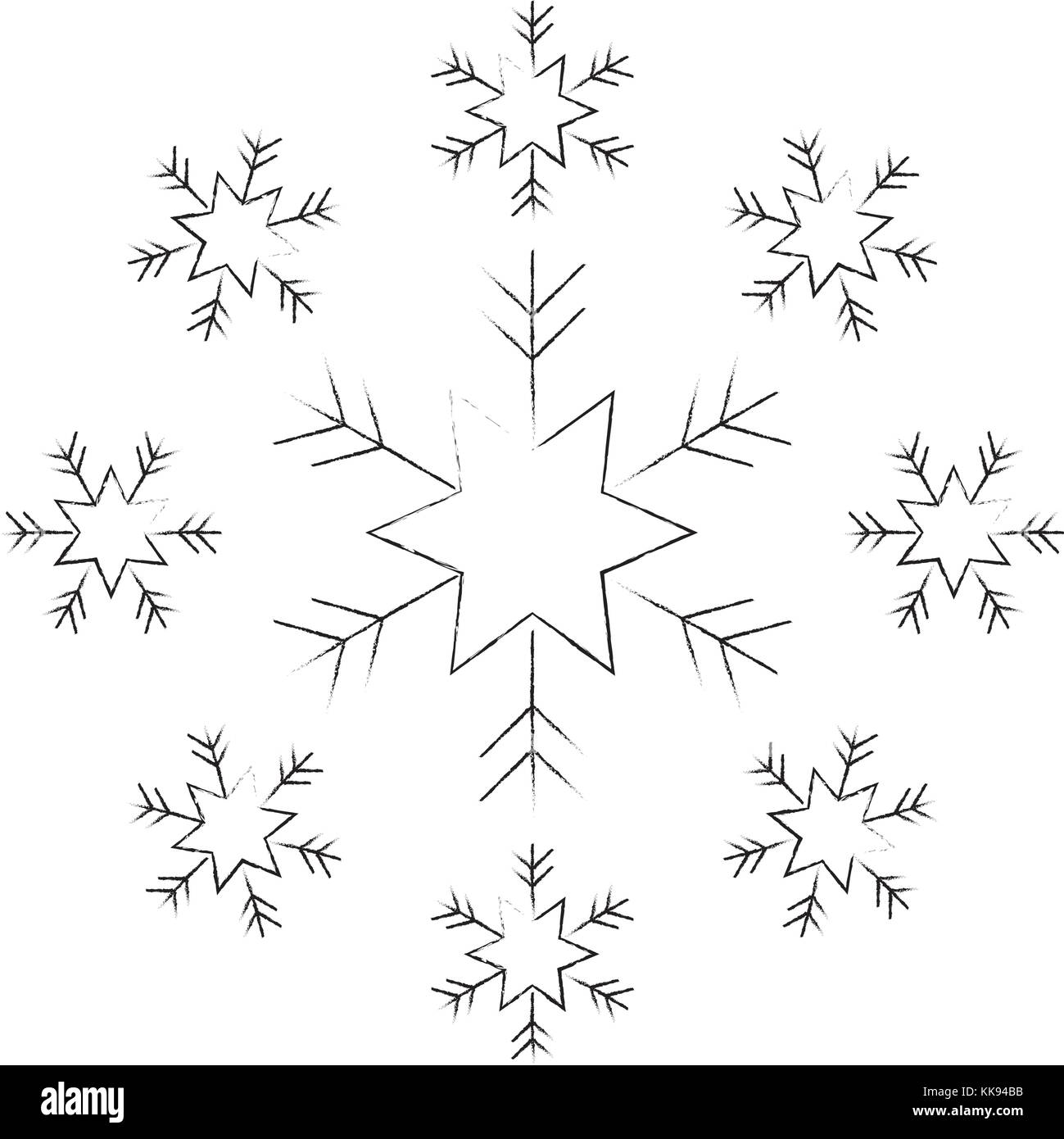 snowflake snow icon christmas and winter theme decoration Stock Vector ...