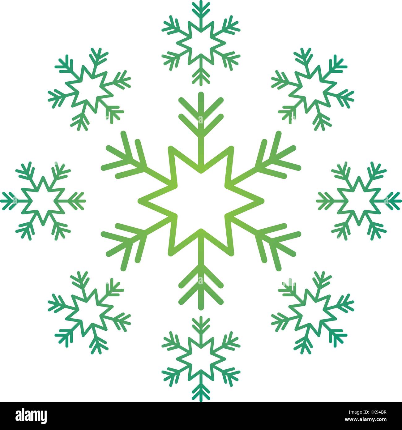 snowflake snow icon christmas and winter theme decoration Stock Vector ...