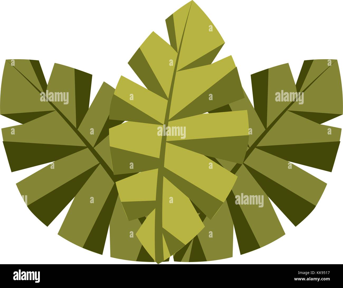 tropical leaves of palm tree flora image Stock Vector Image & Art - Alamy