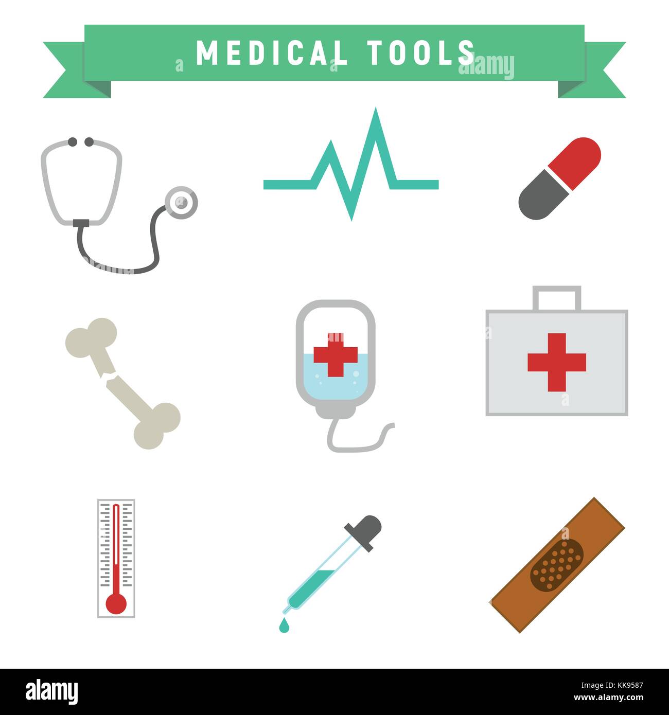 Simple Medical Tools Package Vector Graphic Illustration Design Stock Vector  Image & Art - Alamy