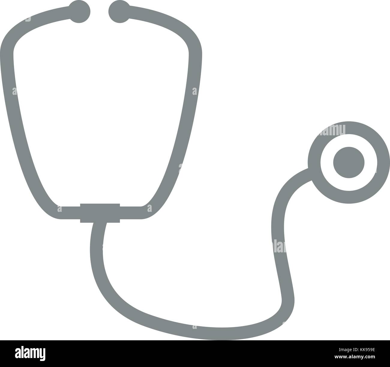 Simple Stethoscope Symbol Monochrome Vector Graphic Illustration Design  Stock Vector Image & Art - Alamy
