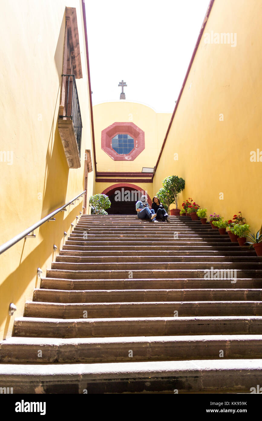 Regional Museum Potosino, INAH. Stairway to the chapel of Aránzazu Stock Photo