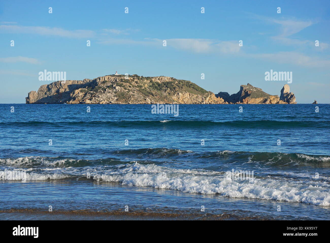 Spain marine reserve the Medes islands, Mediterranean sea, Estartit, Costa Brava, Catalonia Stock Photo