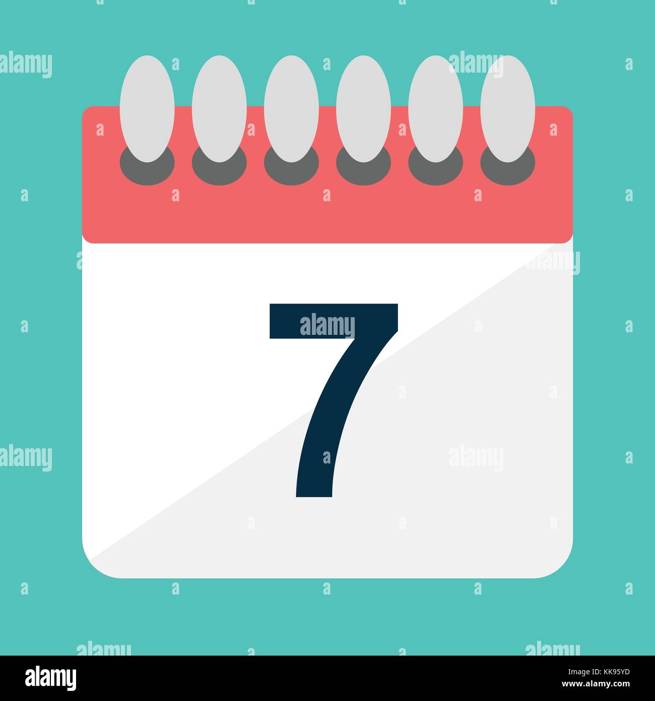 Simple Flat Calendar Vector Graphic Illustration Design Stock Vector