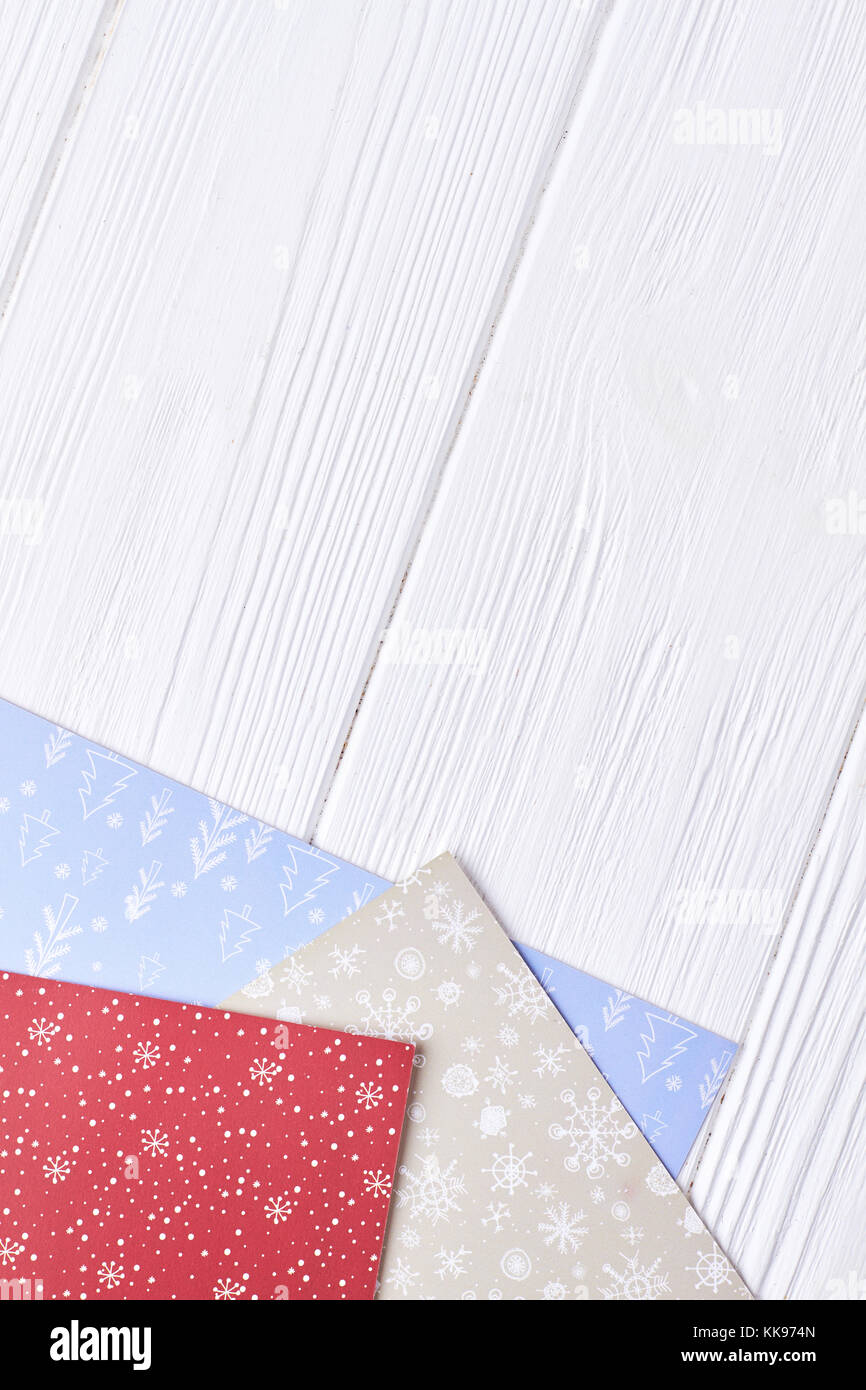 Colored patterned paper for New Year craft Stock Photo - Alamy
