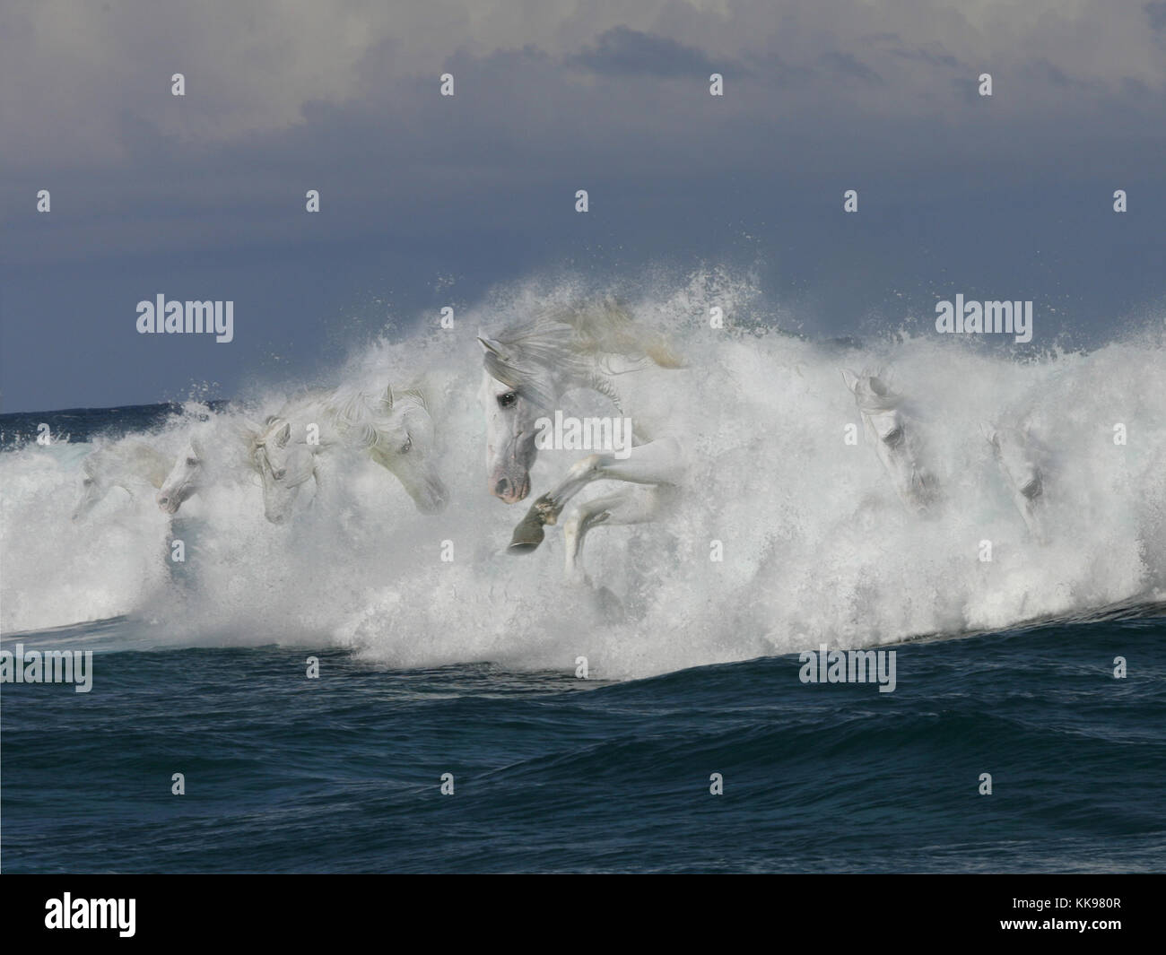 White horses waves hi-res stock photography and images - Alamy