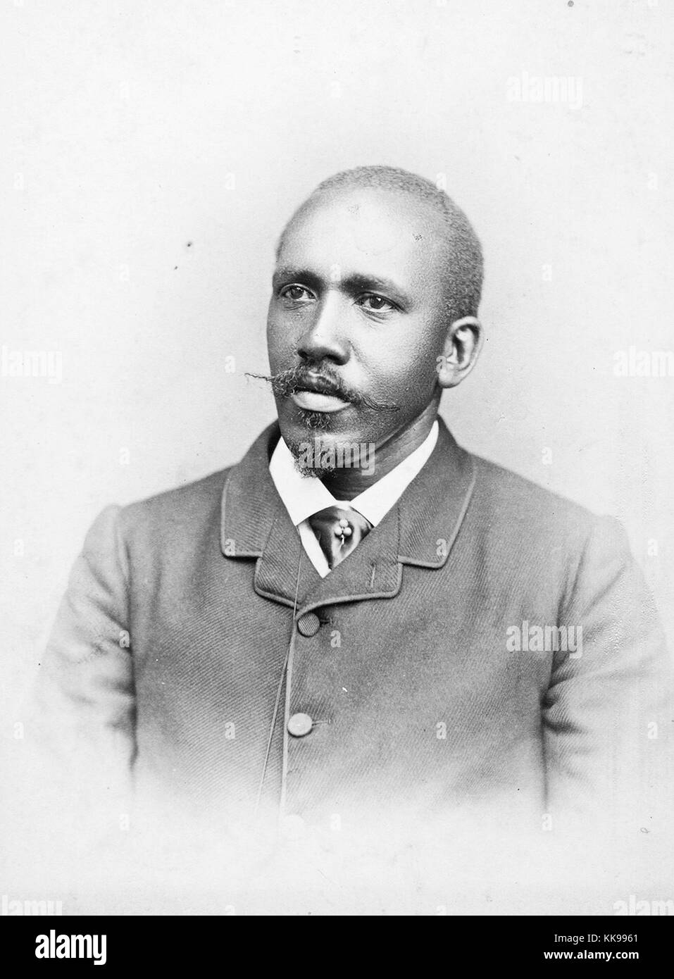 A photographic portrait of John Henry Smyth, he was an American lawyer and diplomat, he held a number of political positions including servicing as the Ambassador to Liberia from the United States, he was the first African-American to attend the Academy of Fine Arts in Philadelphia, he founded the Virginia Manual Labor School as a way to help African American youths convicted of petty crimes learn a trade in order to build better lives, 1900. From the New York Public Library. Stock Photo