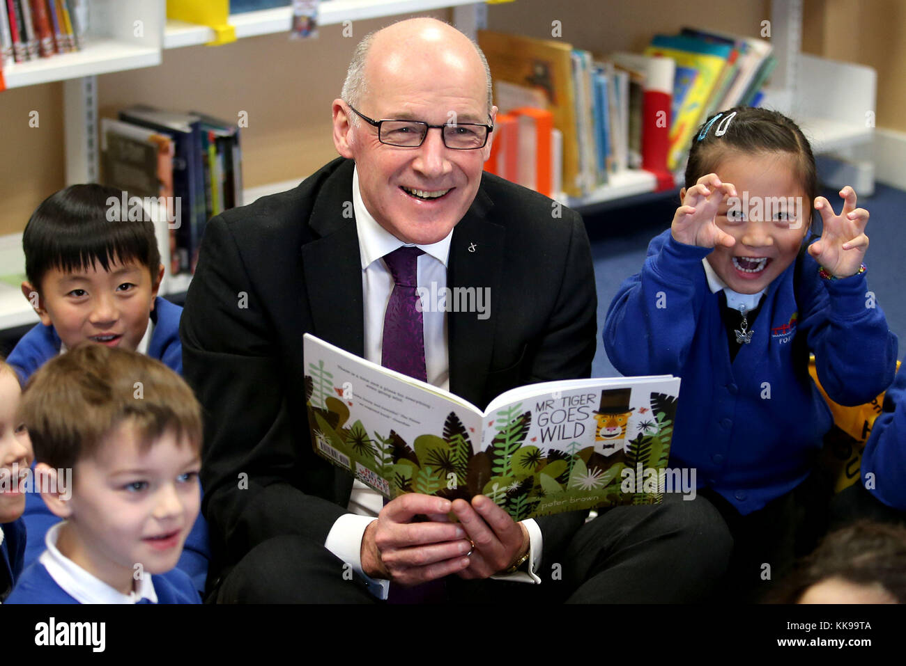 Deputy First Minister John Swinney celebrates Book Week Scotland with