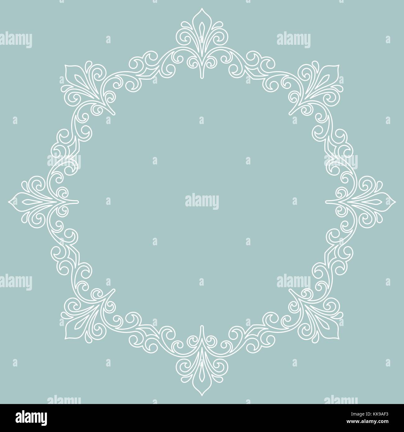 Floral Modern Vector Round Frame Stock Vector Image & Art - Alamy