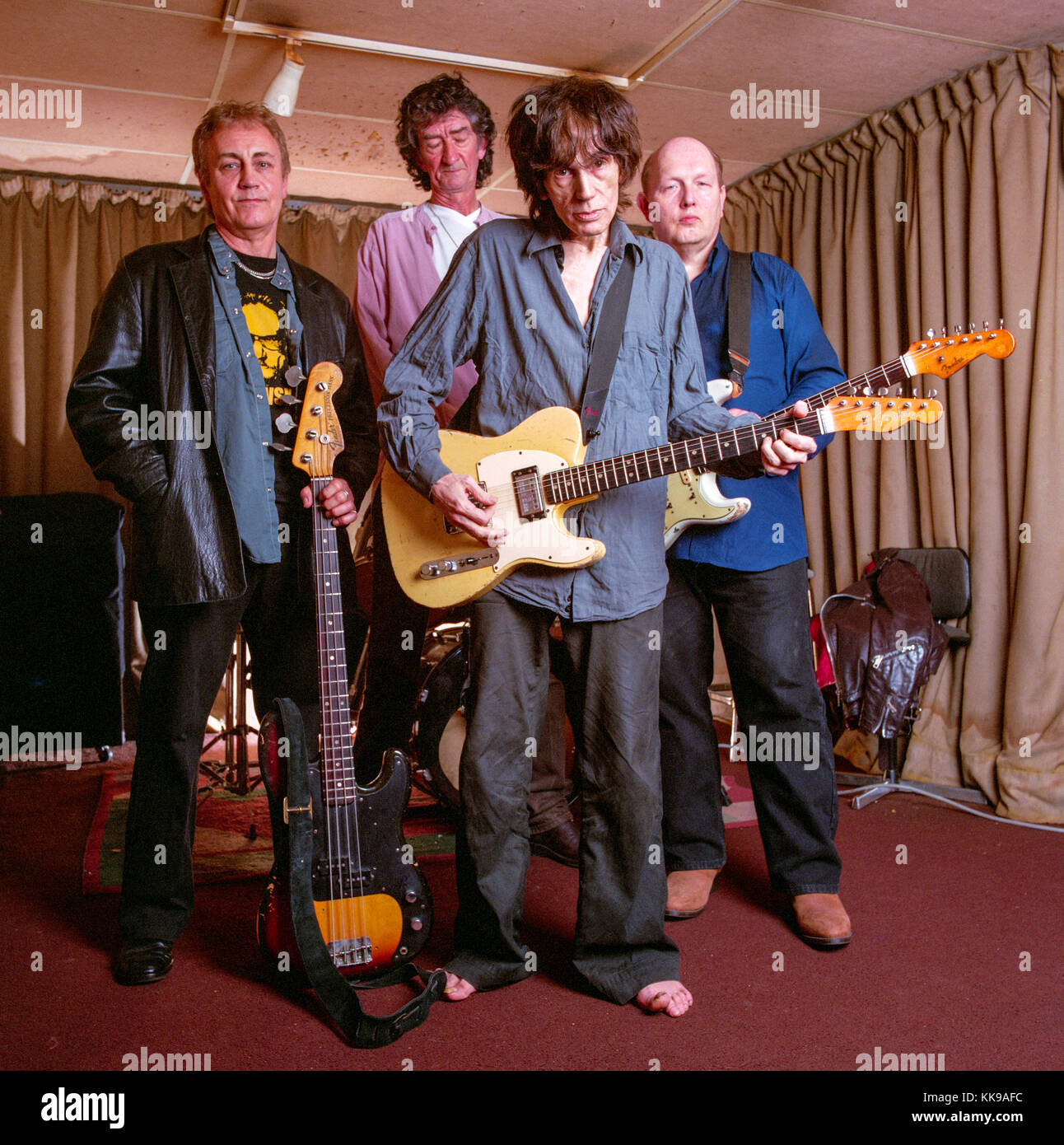 The Only Ones, An English rock band photographed in their rehearsal studios  after reforming in 2007, London, England, United Kingdom Stock Photo - Alamy