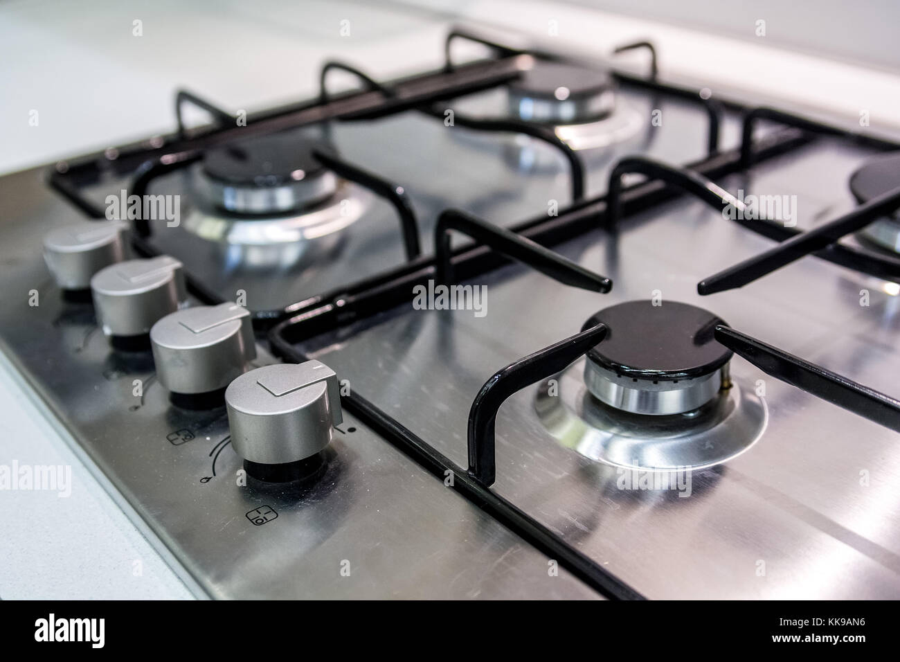 Control panel of gas stove Stock Photo Alamy