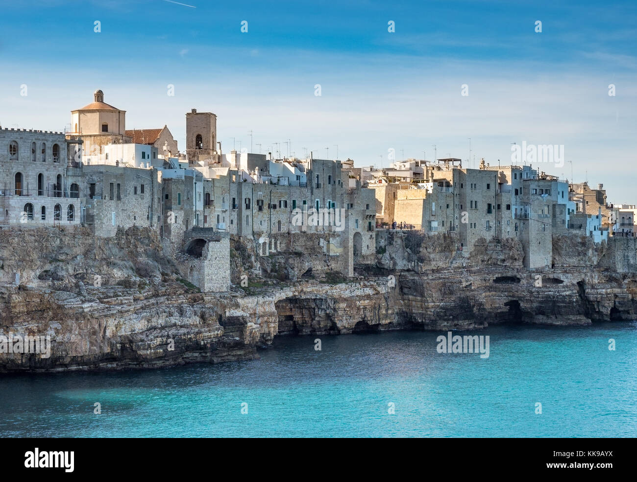 Capture from the beautiful town and tourist destination Polignano, Southern Italy. November 2017 Stock Photo