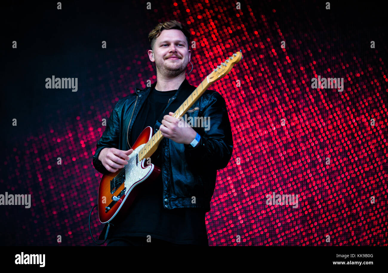 The English rock band Alt-J (also known as ∆) performs a live concert ...