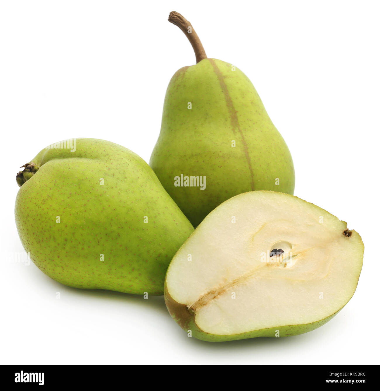 Fresh pear sliced over white background Stock Photo Alamy