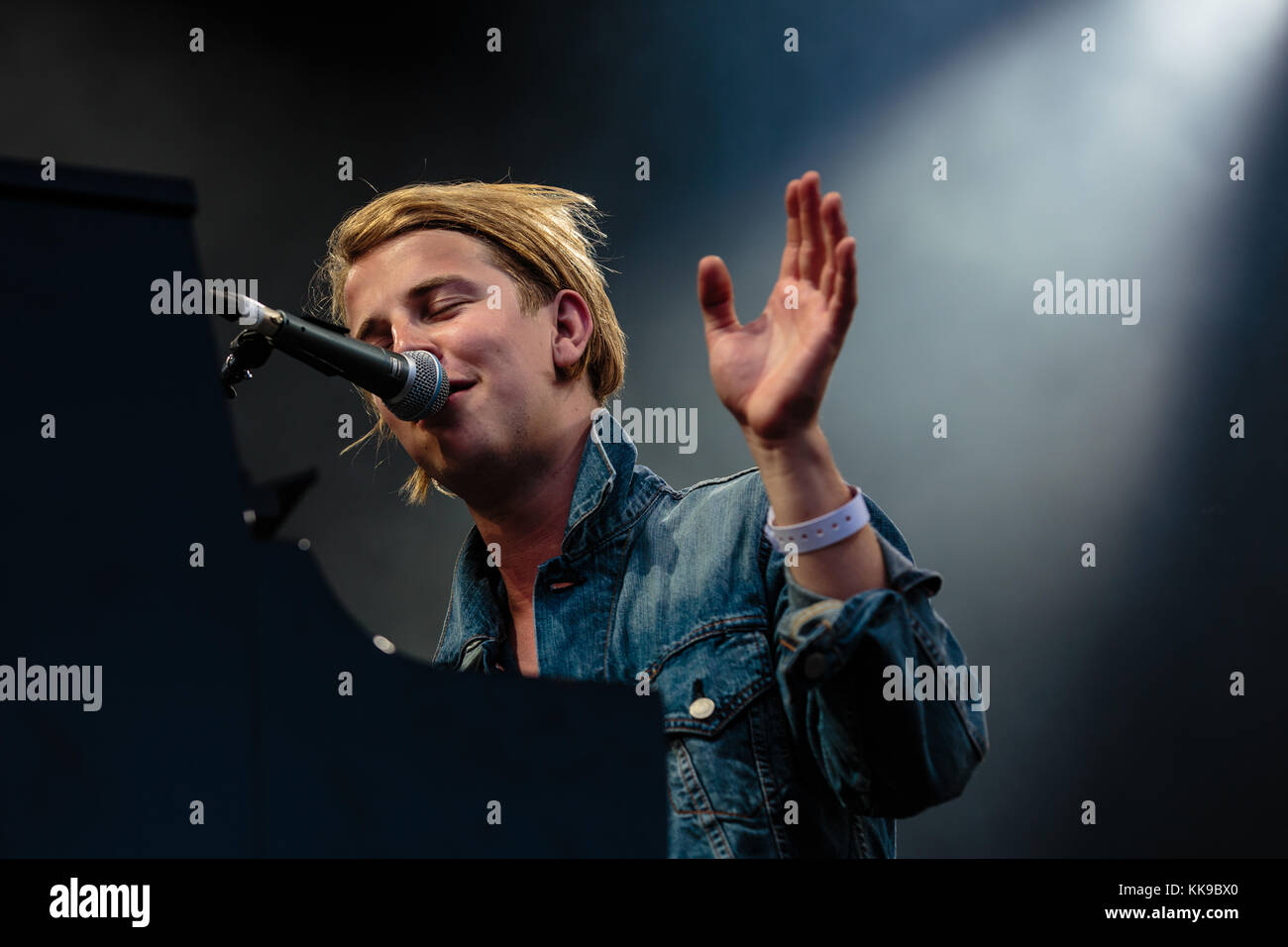 The English singer-songwriter and musician Tom Odell performs a live ...