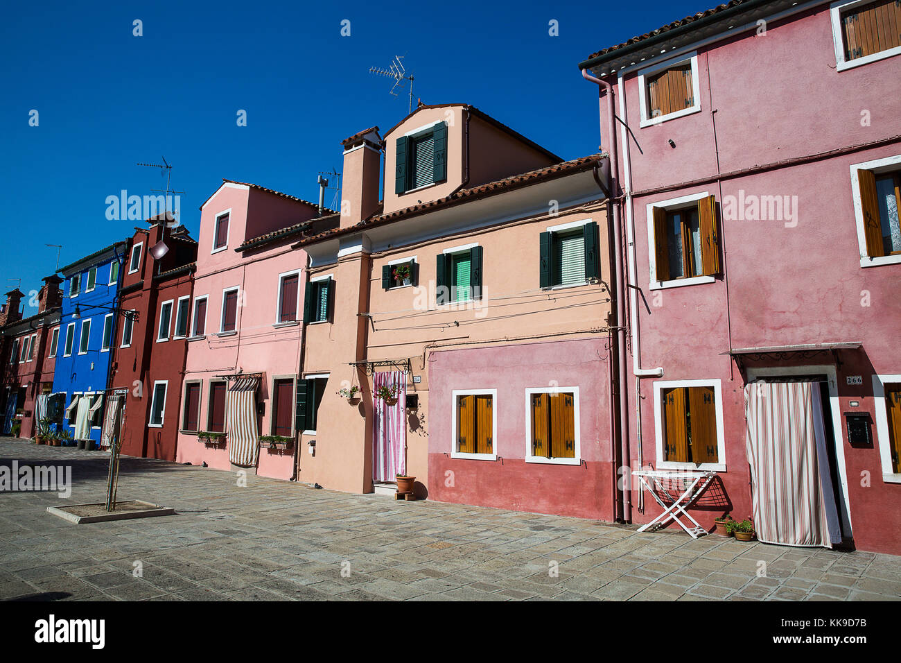 Colorful houses in Burano island near Venice, Italy Stock Photo - Alamy