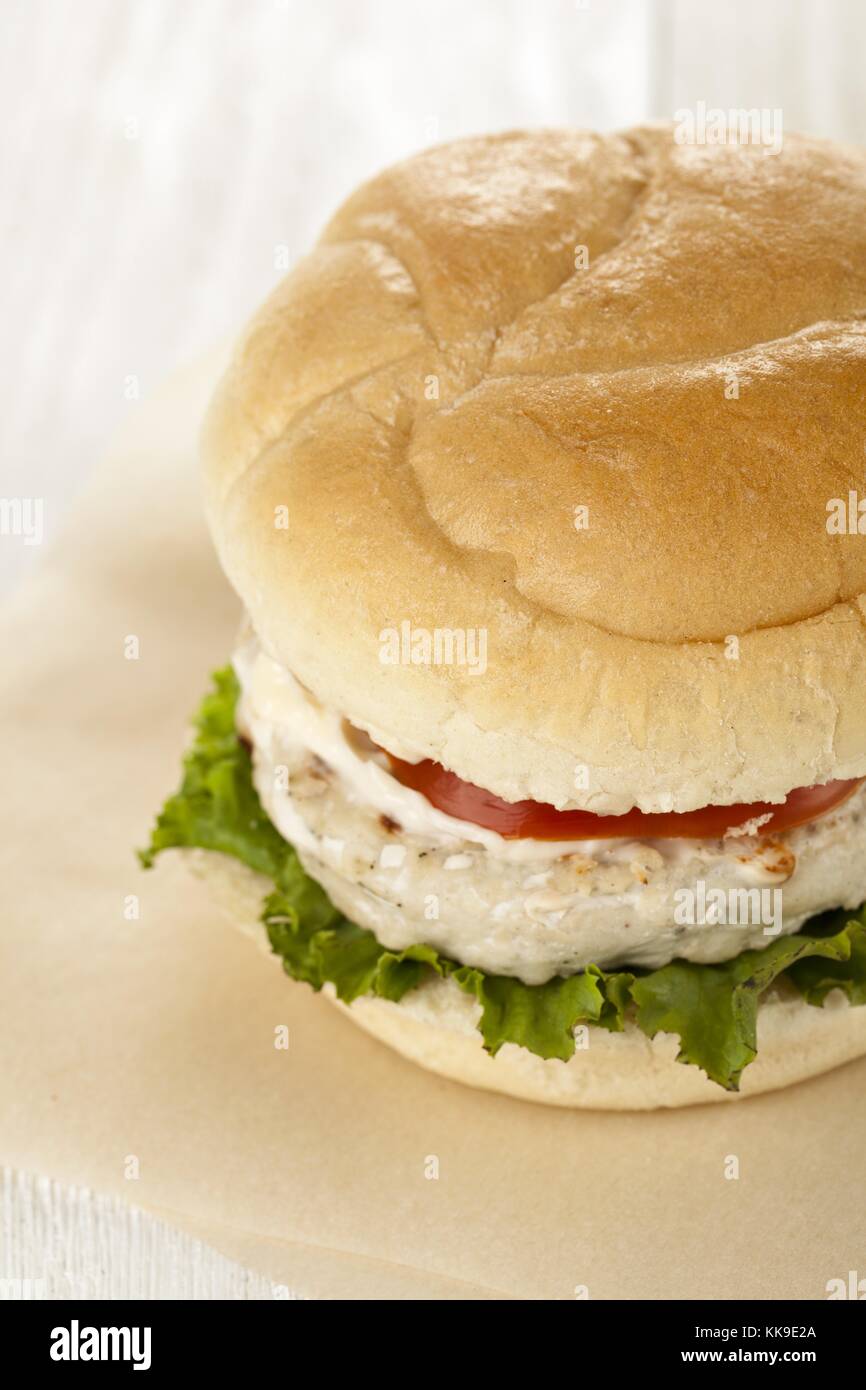 chicken burger sandwich Stock Photo Alamy