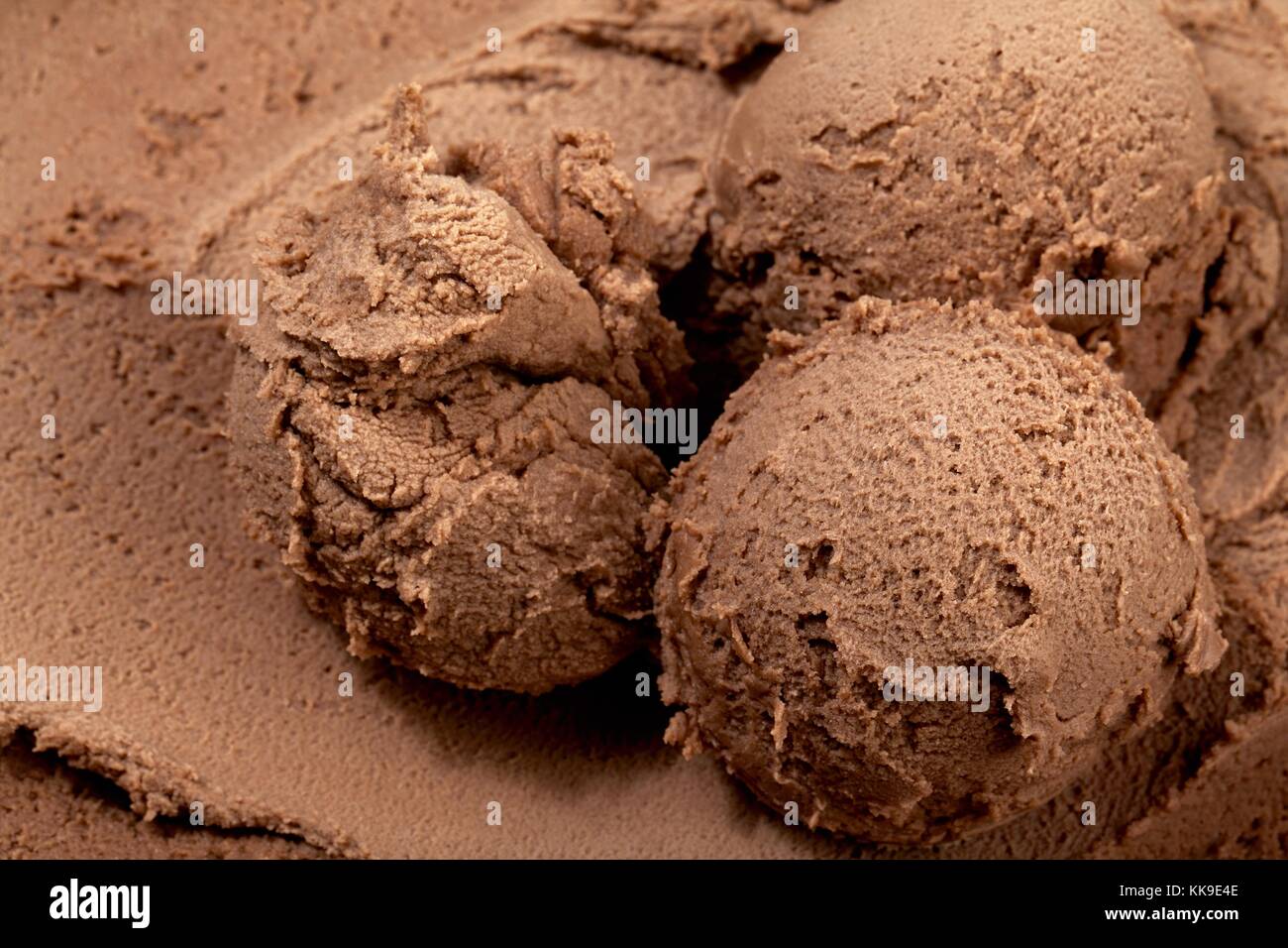chocolate flavored ice cream Stock Photo