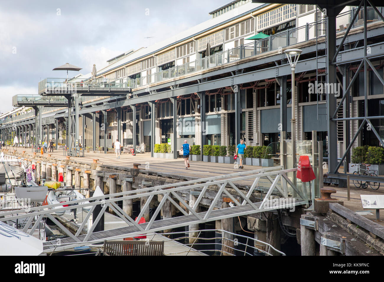 Jones Bay wharf in Pyrmont Sydney , refurbished wharf home to small