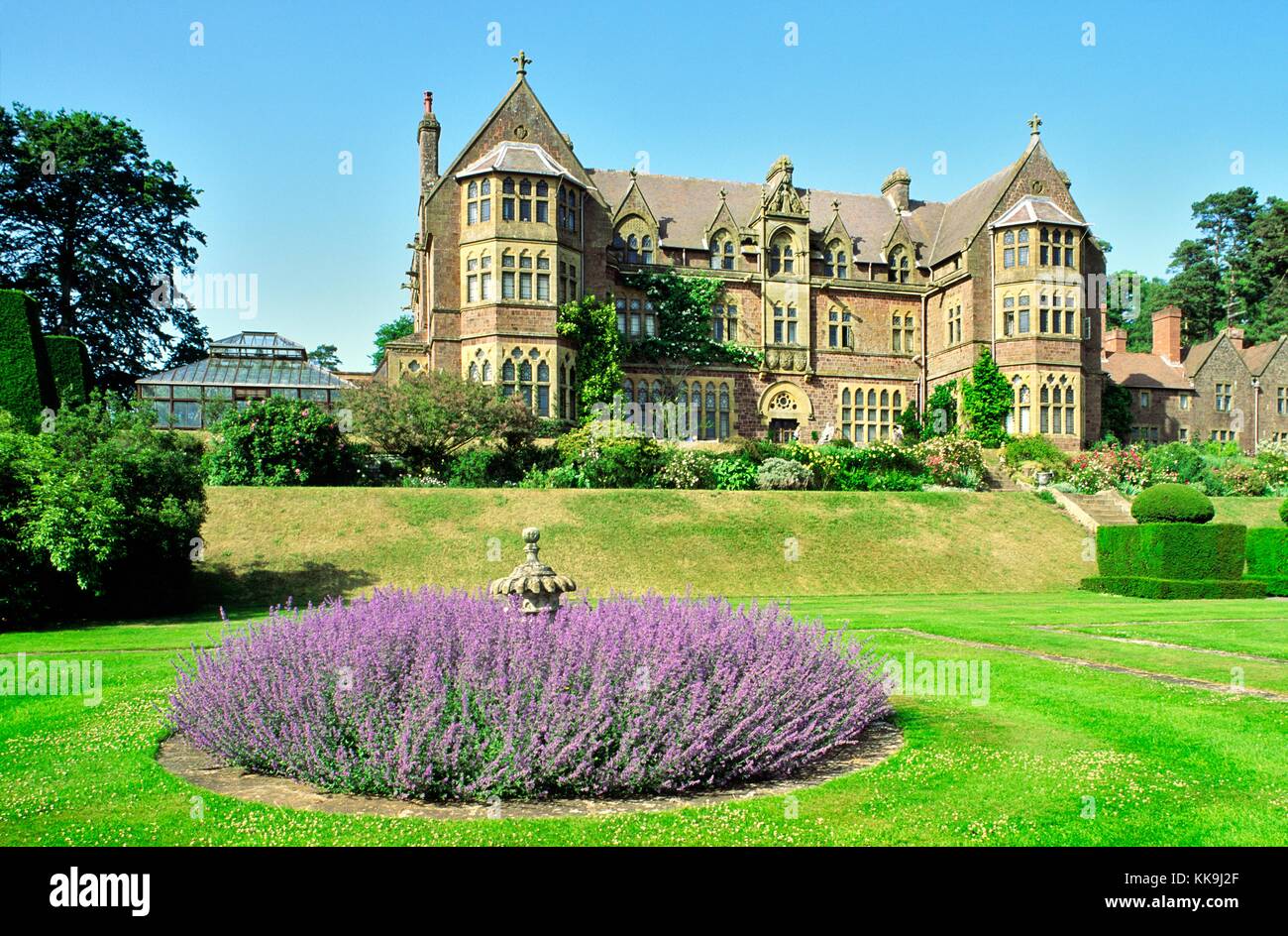 Knightshayes Court. Victorian Gothic Revival style country house near, Tiverton, Devon, England. Built 1869. Stock Photo