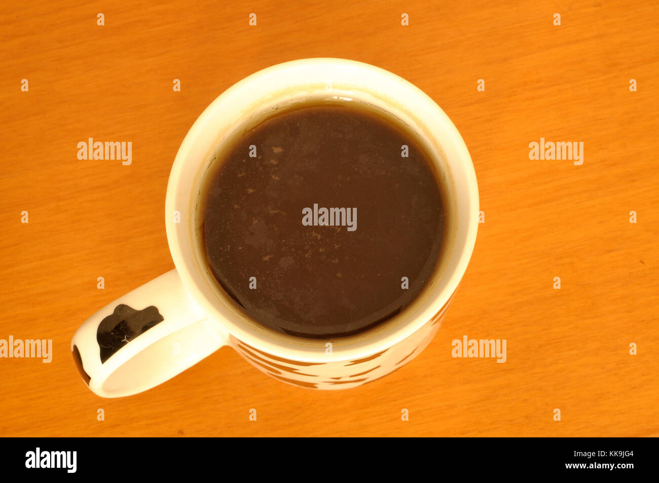 top view of black tea in a mug Stock Photo