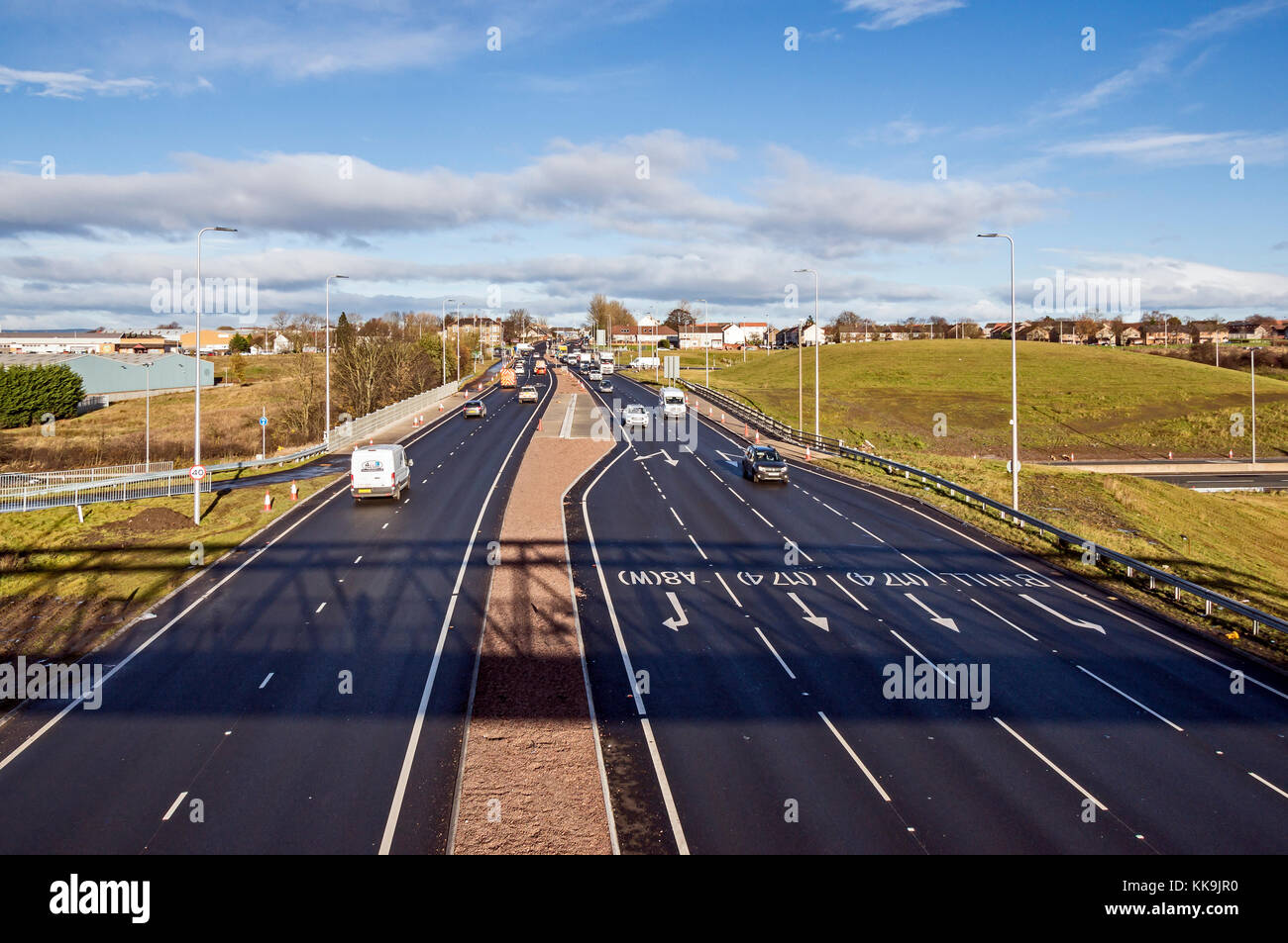 Shawhead Junction on Motorway M8 near Coatbridge Lanarkshire Scotland