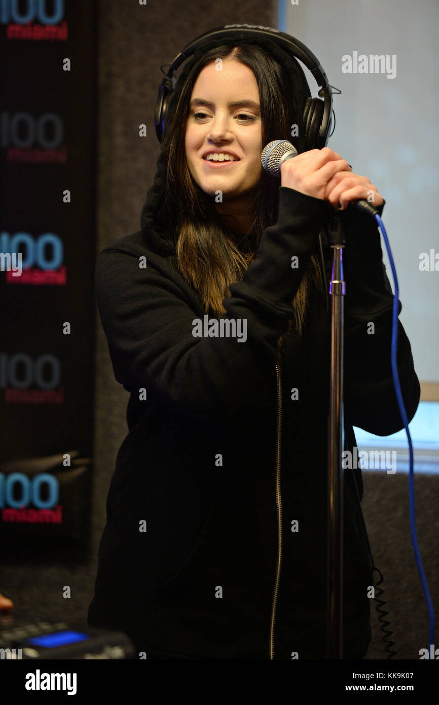 FORT LAUDERDALE, FL - JULY 07: Kiiara poses for a portrait at radio Station  Y-100. Kiara Saulters, mononymously known as Kiiara, is a pop and  alternative recording artist from Illinois on July