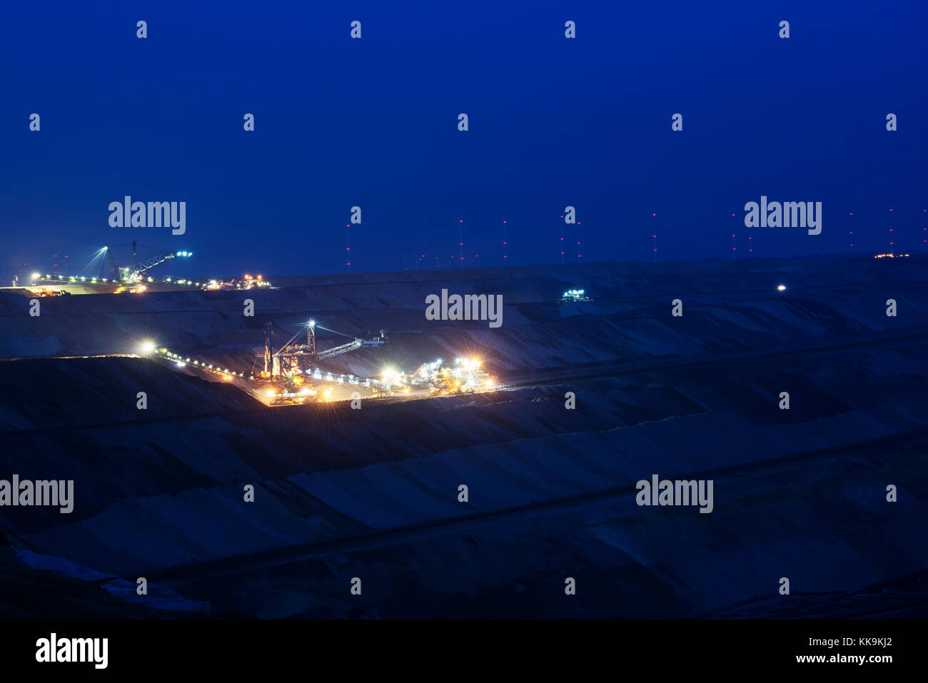 Garzweiler open cast lignite mine, North Rhine-Westphalia Germany Stock Photo