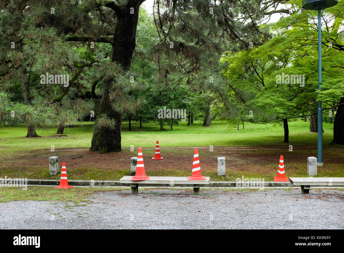Traffic cones in Kyoto, Japan Stock Photo Alamy
