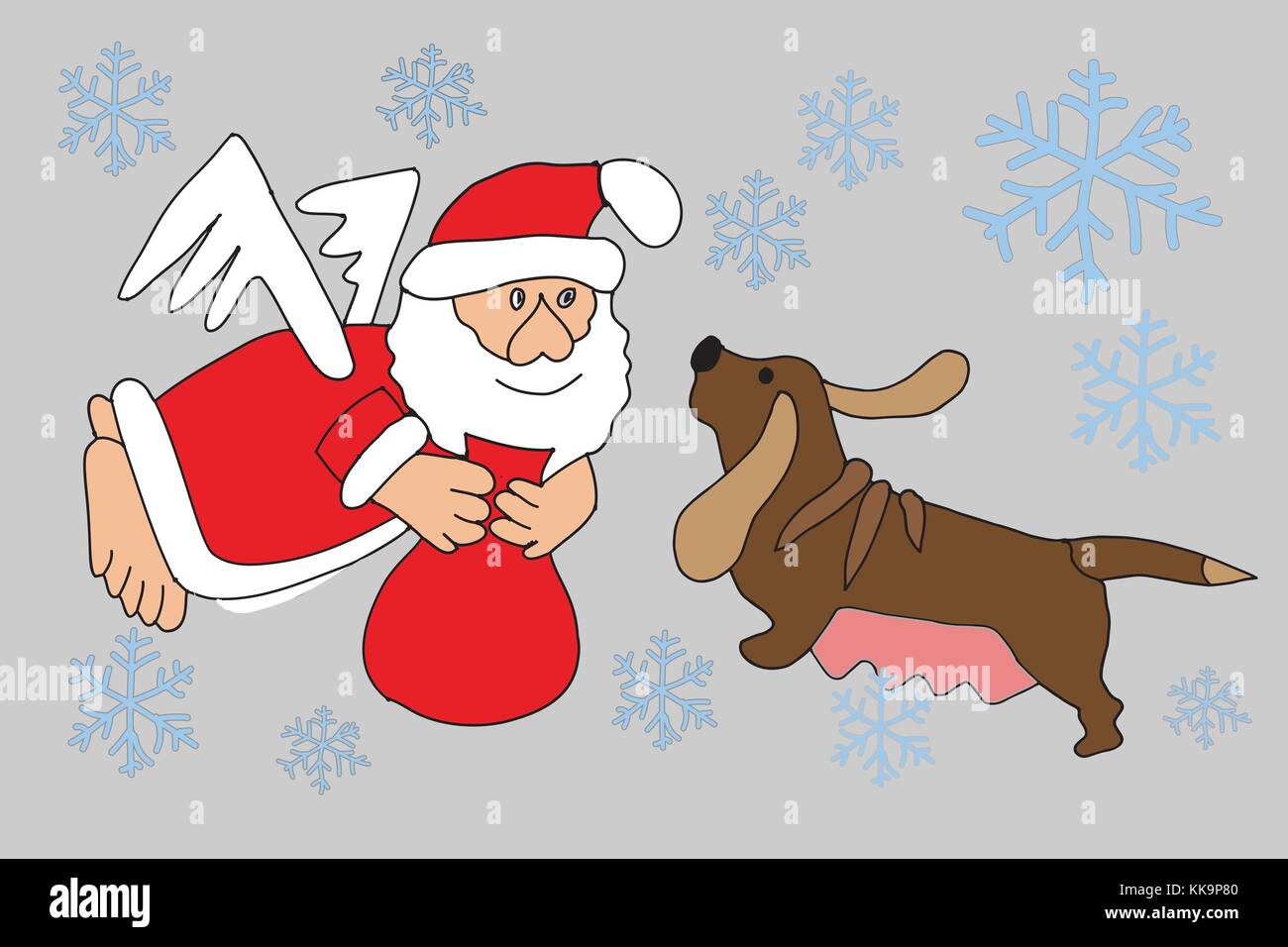 Santa Claus and Zodiac Dog Stock Vector Image & Art Alamy