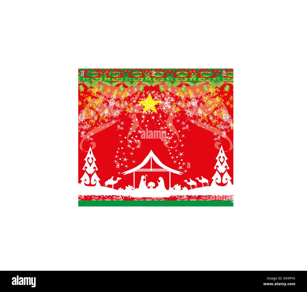 Birth of Jesus in Bethlehem card Stock Vector Image & Art Alamy