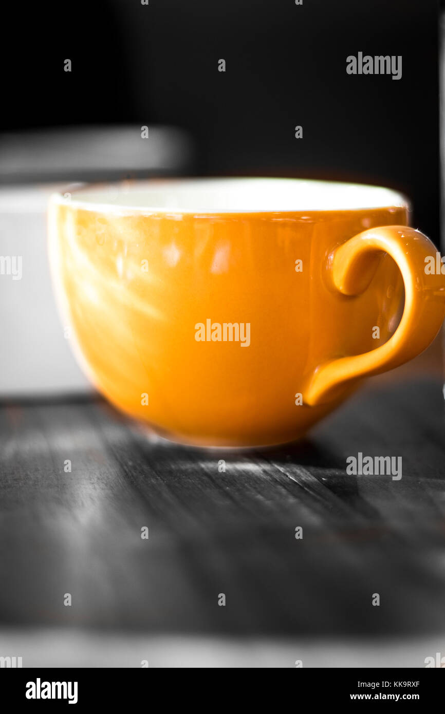 Coffee Cup Black and White Stock Photo Alamy