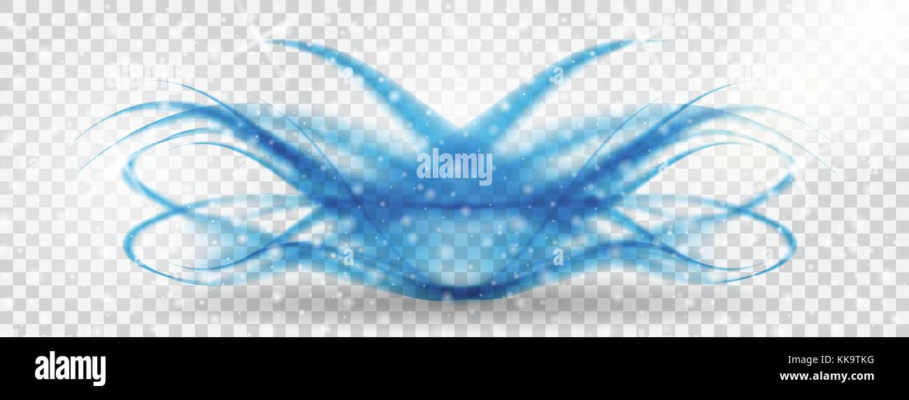 Abstract Blue Wave on transparent Background. Vector Illustration Stock ...