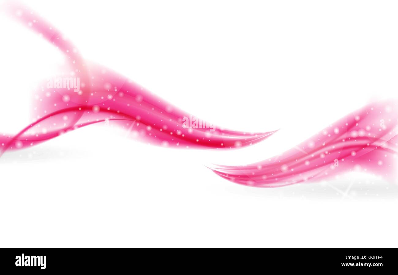 Abstract Pink Wave on White Background. Vector Illustration Stock ...