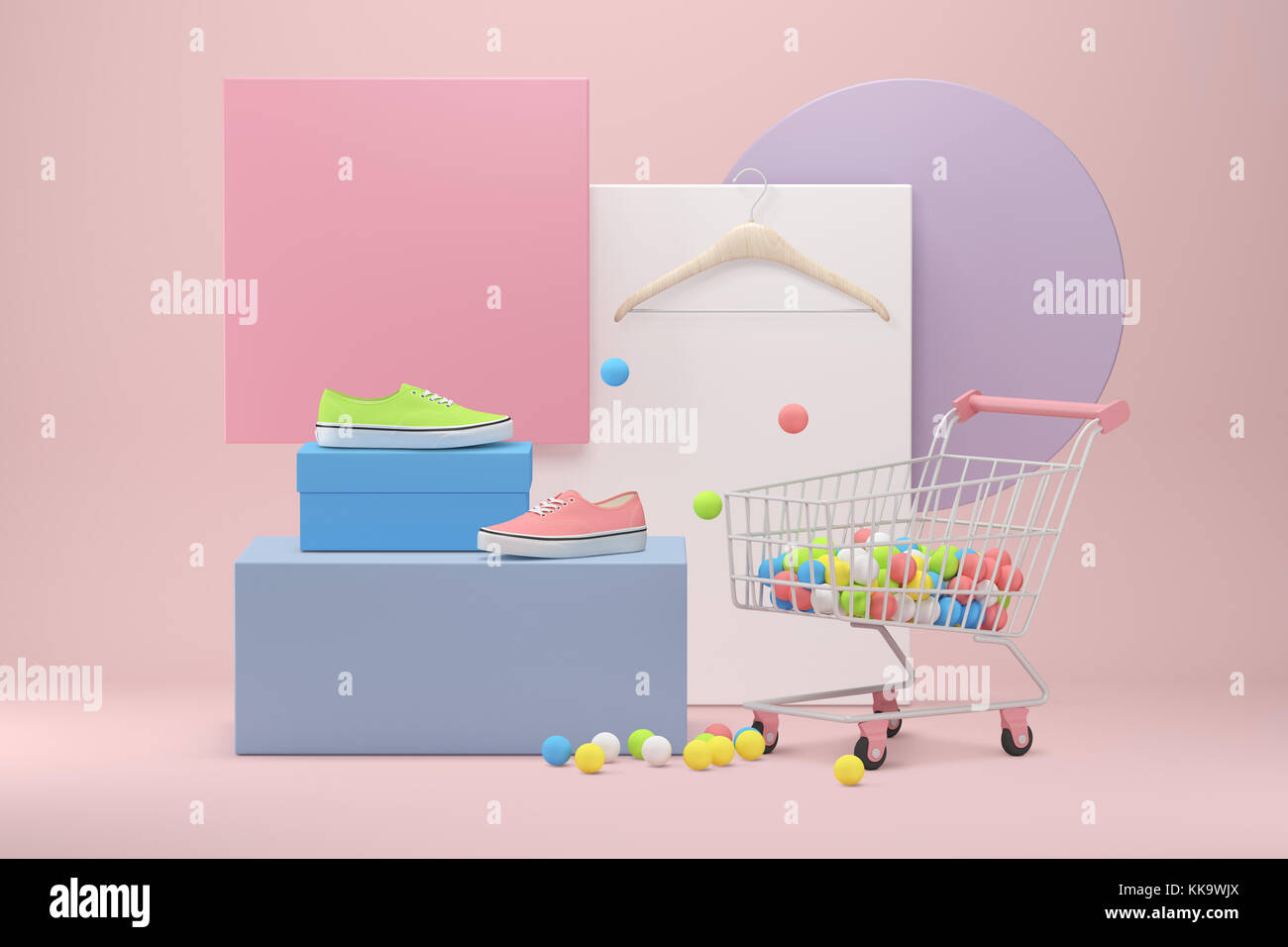 Colorful Broadcast Set Background 014 Stock Photo