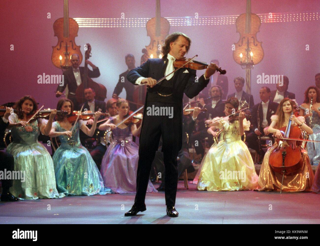 Star violinist Andre Rieu performs at ZDF programme "Superhitparade" to