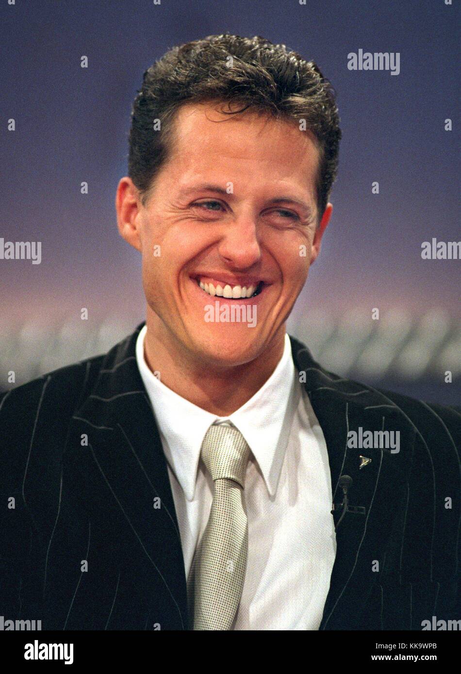 German Formula 1 racing driver Michael Schumacher at TV show "Wetten