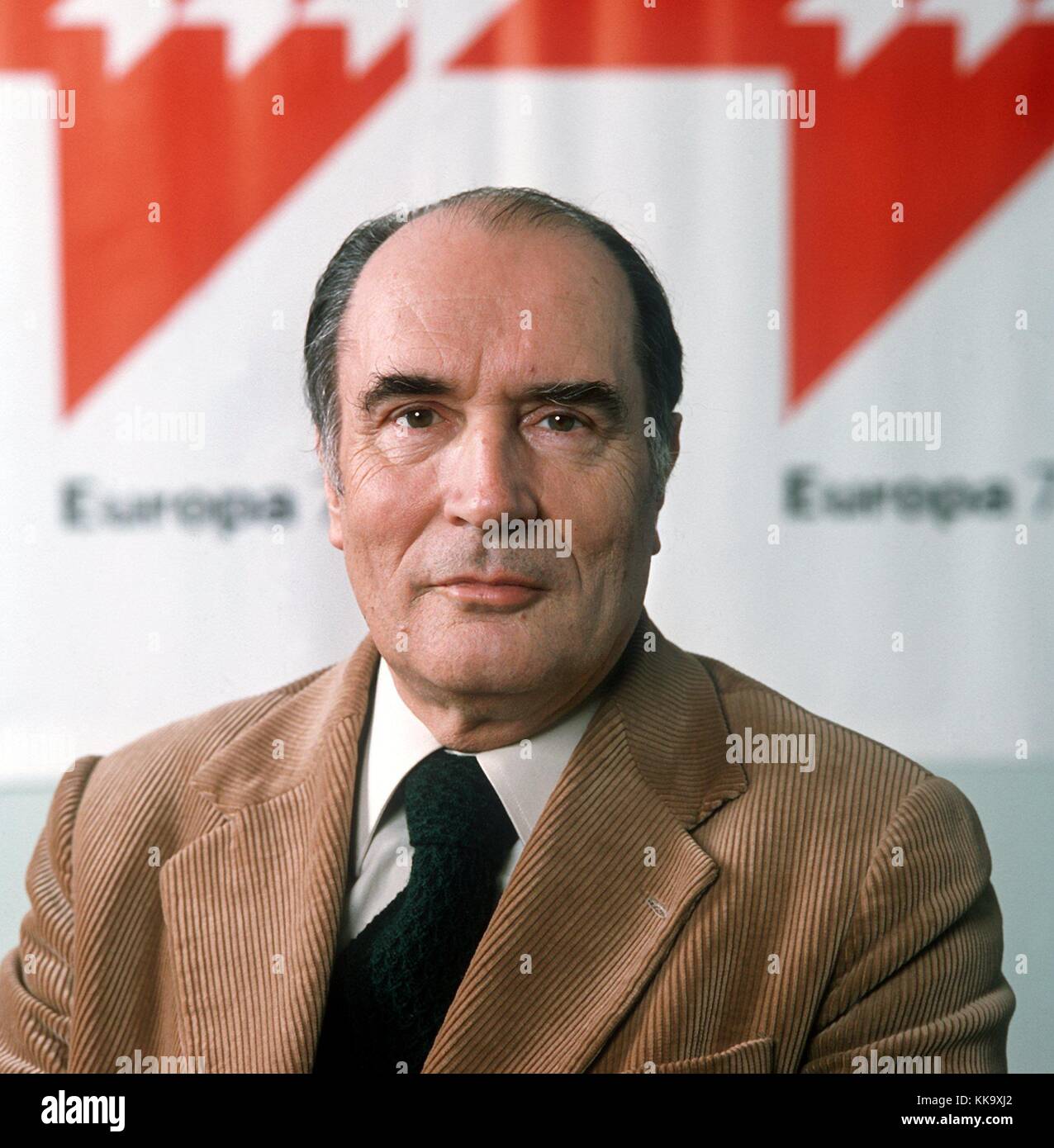The French politician Francois Mitterrand, First Secretary of the Socialist Party, PS, pictured in January 1979, Brussels, Belgium. | usage worldwide Stock Photo