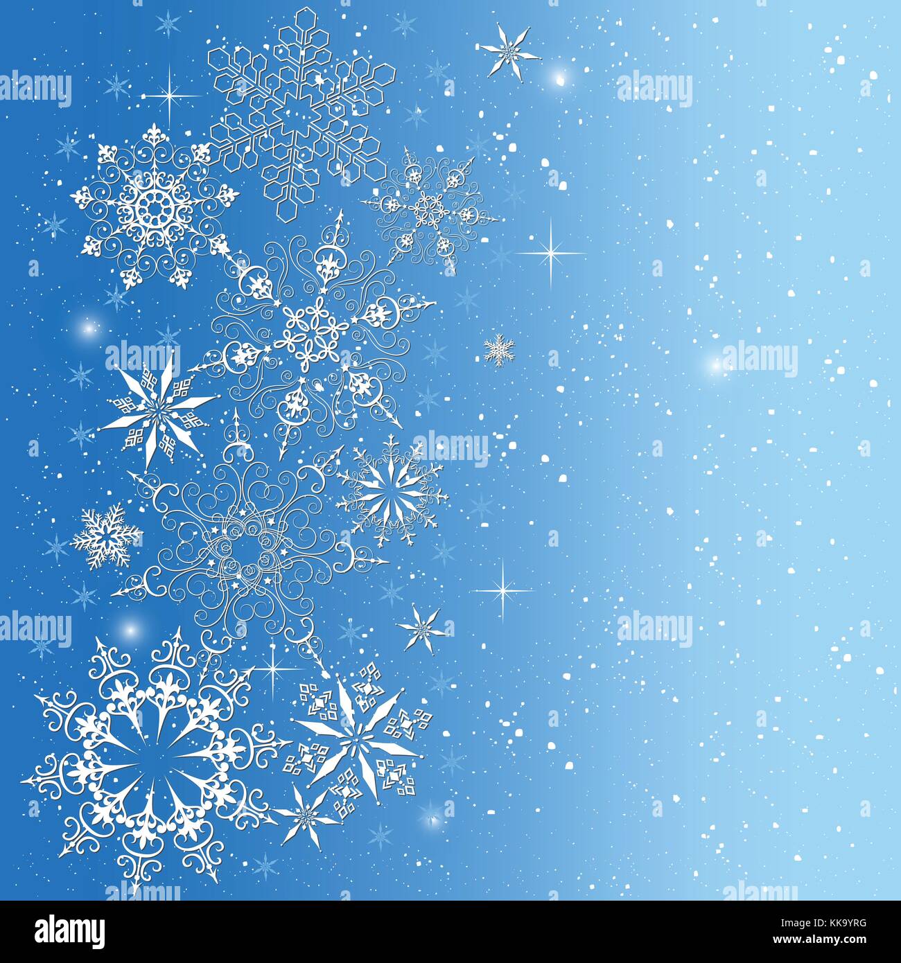 Elegant Christmas background with snowflakes. New year and Christmas greetings design Stock Vector