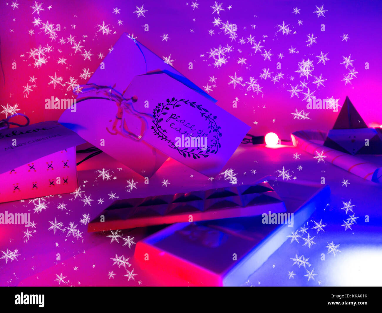 Christmas Decoration with Cake slice Gifts and Cake slice with