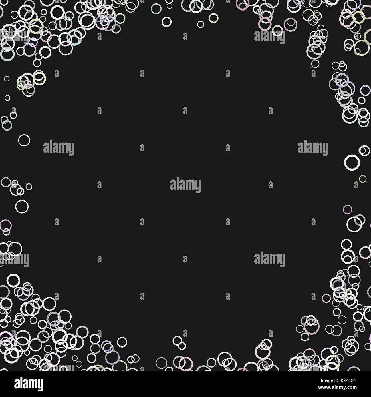 Modern random circle background - trendy vector graphic from rings with ...