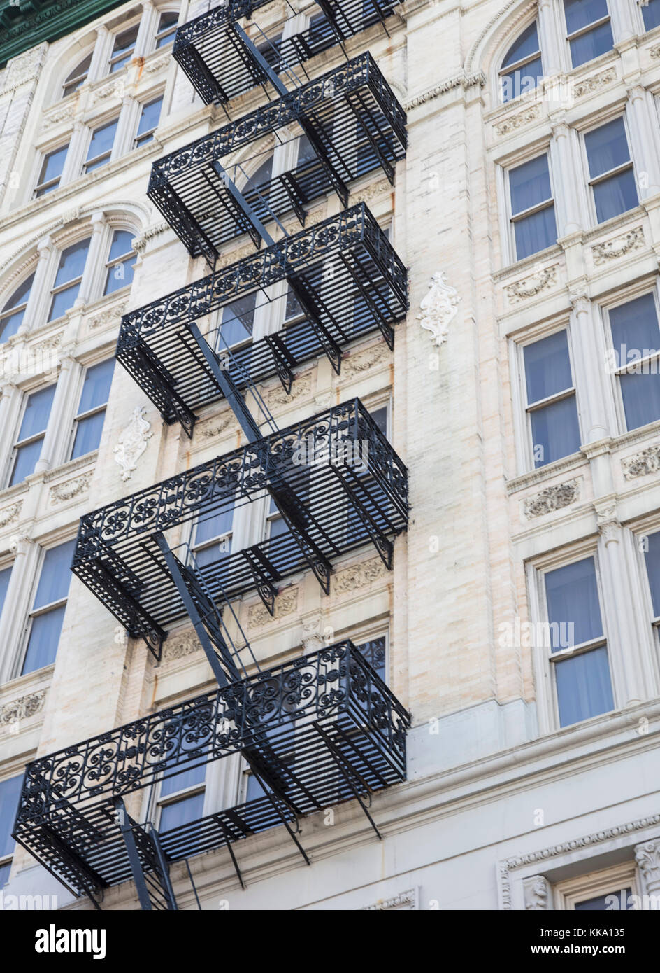 Fire escape on New York City Building Stock Photo - Alamy