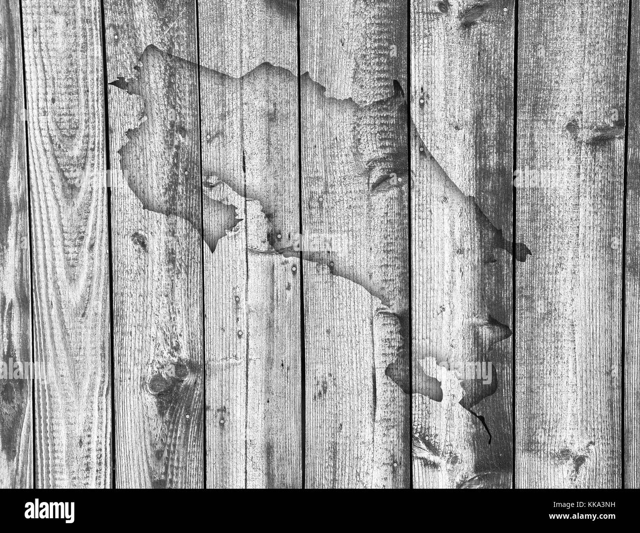 Map of Costa Rica on weathered wood Stock Photo - Alamy