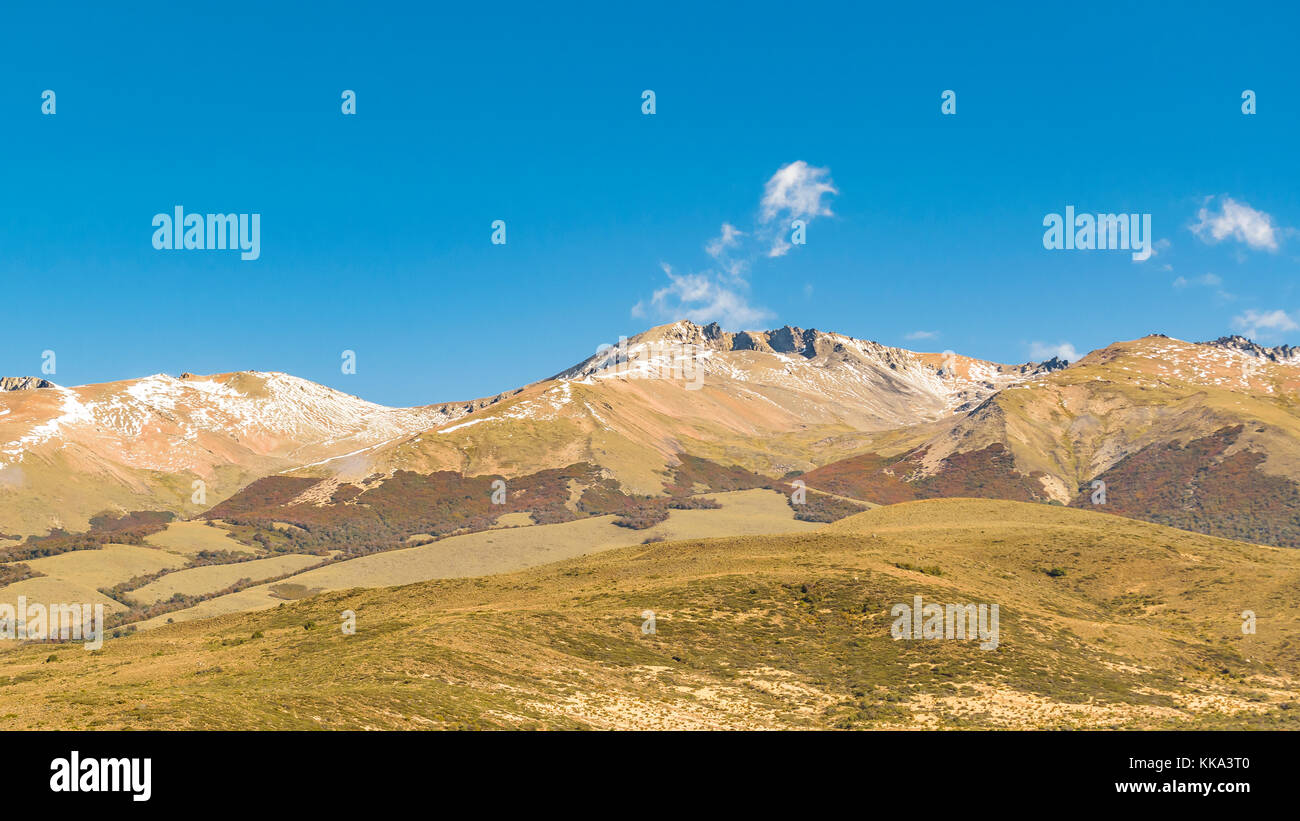 Andes mountains landscape scene at Chubut province, Argentina territory ...