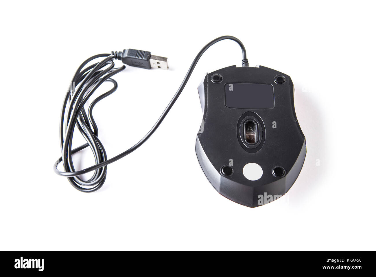 Computer mouse with USB cable connection on the white background Stock ...