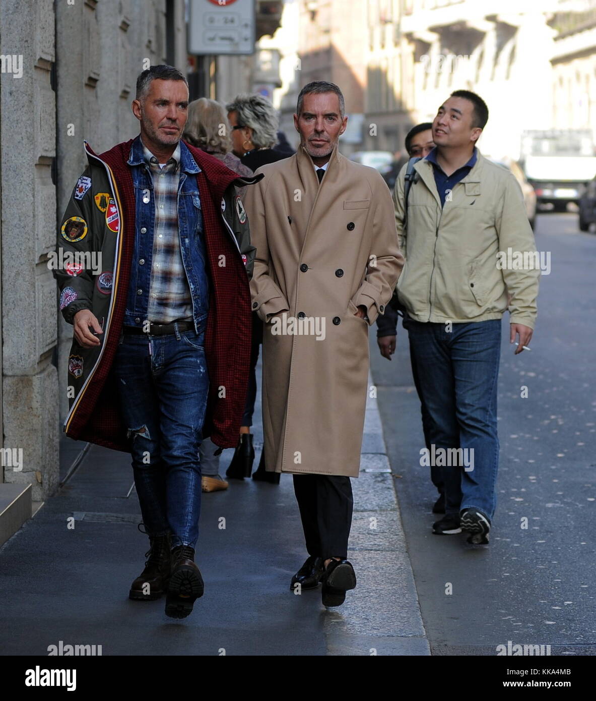 DSQUARED 2 fashion designers, Dean and Dan Caten spotted walking ...