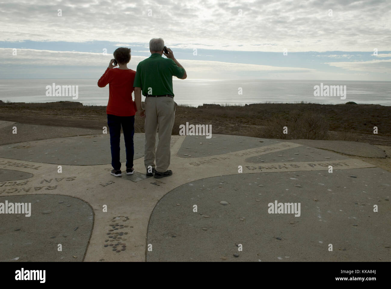 Los Flores View Point, El CAMINO Real, Oceanside, California USA. Stock Photo