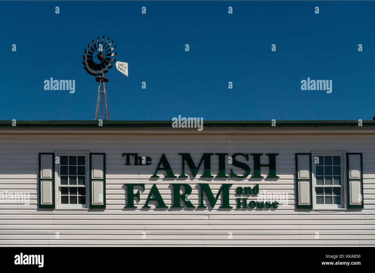 Amish farm and house museum Lancaster PA Stock Photo