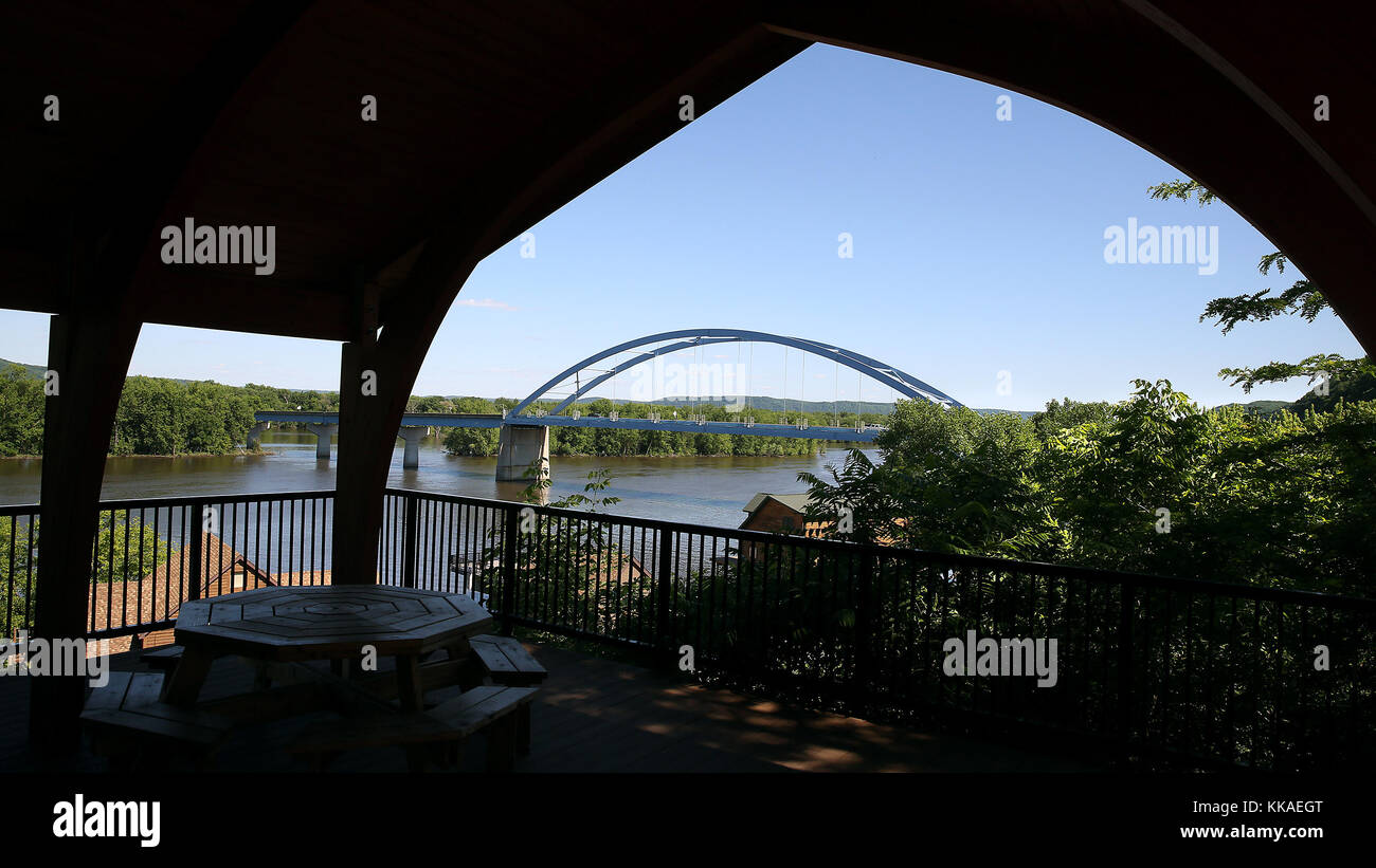 Iowa, USA. 6th June, 2017. Viewed from the scenic overlook the